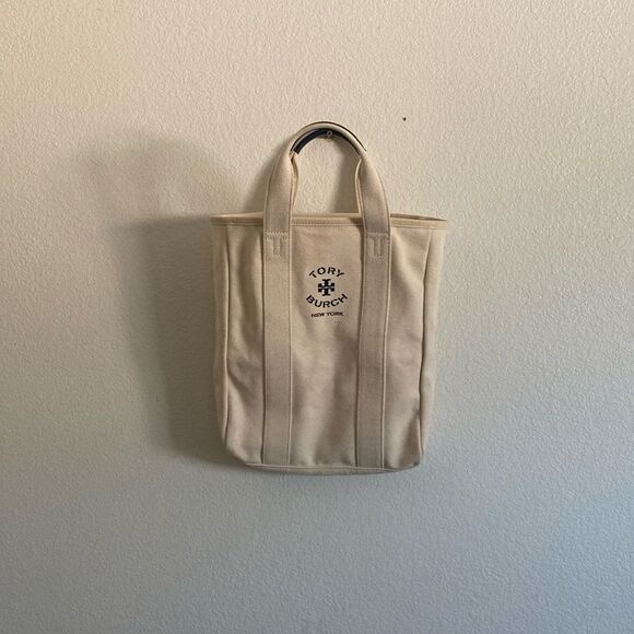 TORY BURCH Canvas Logo Tote Bag - Picture 1 of 11